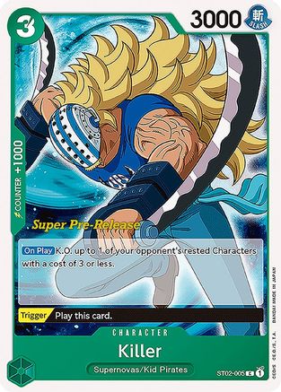 Killer (ST02-005) - Super Pre-Release Starter Deck 2: Worst Generation-1