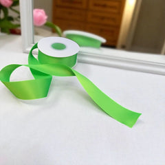 Satin Ribbon Double Face Light Green #549 -3.8 cm Wide-2