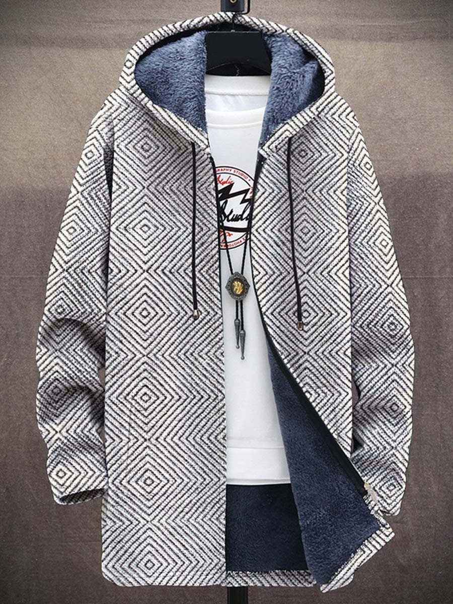 Men's Zipper Hooded Cardigan Cotton-padded Jacket-4