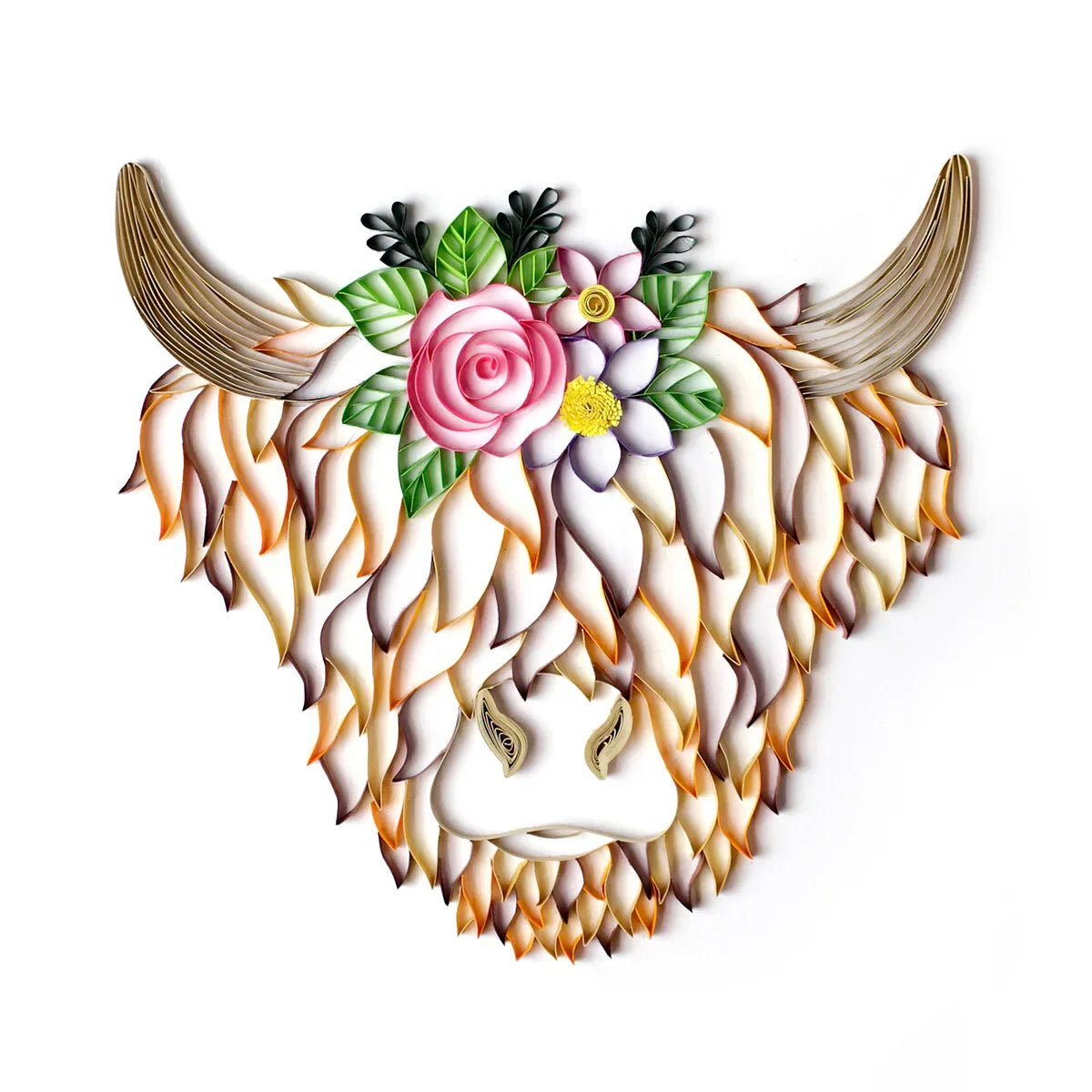 Highland Cow Quilling Template Kit-2