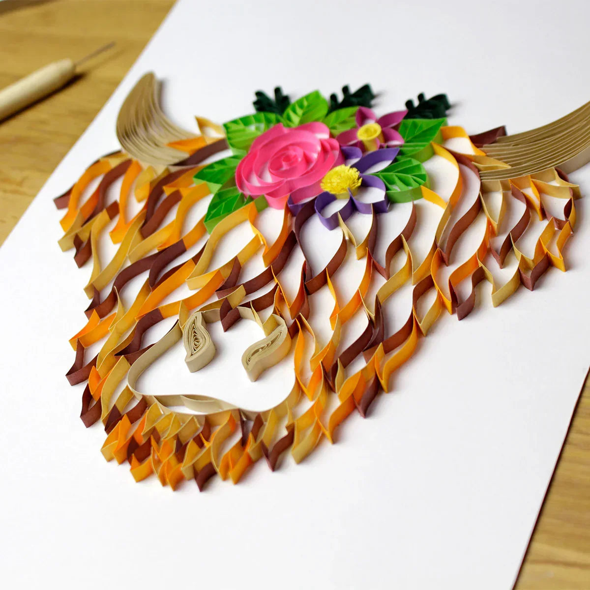 Highland Cow Quilling Template Kit-3