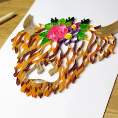 Highland Cow Quilling Template Kit-3