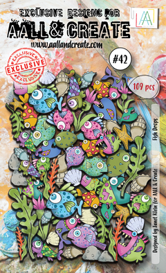 AALL and Create  Ephemera Die-Cuts - 42 - Fish Drops-1