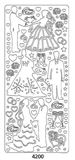 Peel Off Sticker -Wedding Silhouette-1