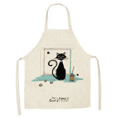European and American cartoon cute cat apron-22