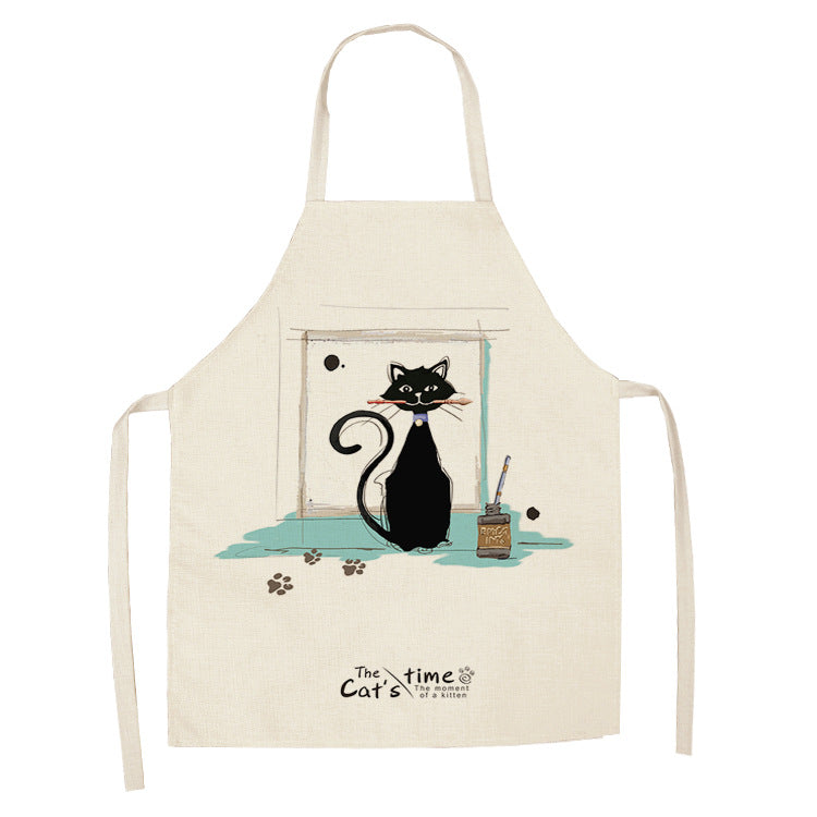 European and American cartoon cute cat apron-22