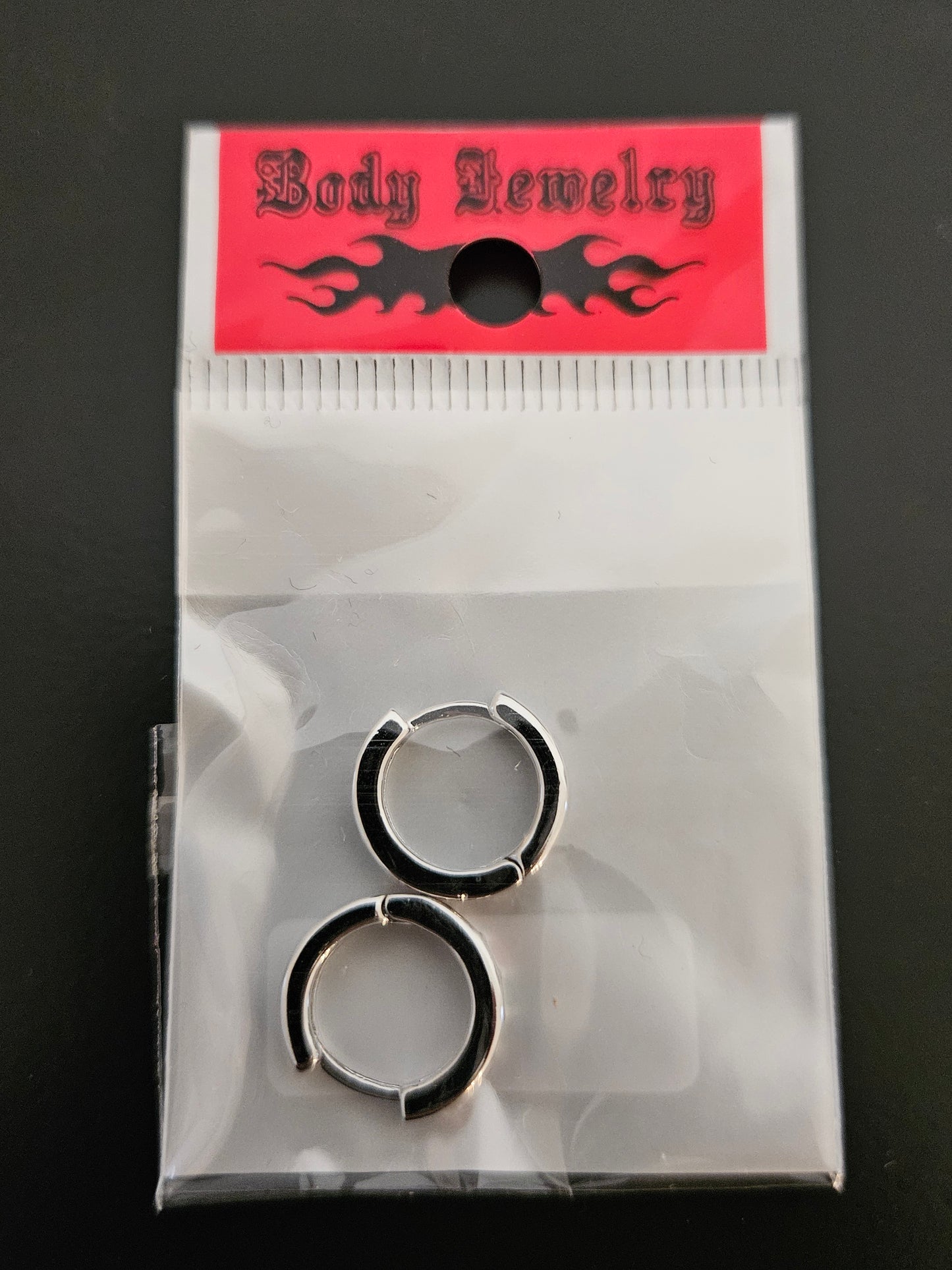 Silver-Tone Multicolour CZ Huggie Hoop Earrings