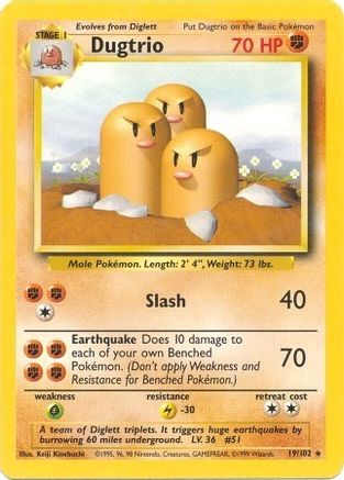 Dugtrio 19/102 - Base Set-1