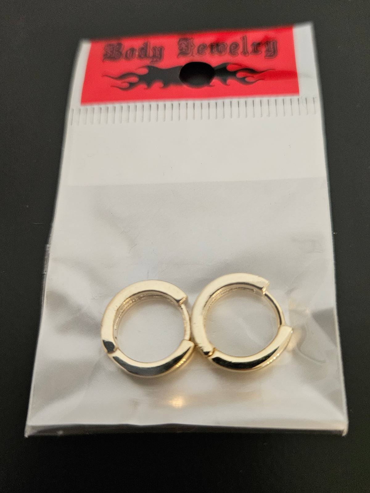 Polished Yellow Gold Pavé-Set Crystal Huggie Hoop Earrings