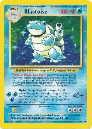 Blastoise 2/102 - Base Set Holofoil-1