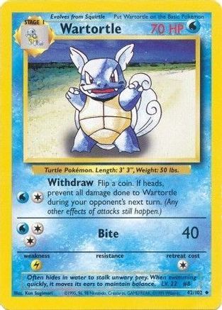 Wartortle 42/102 - Base Set-1
