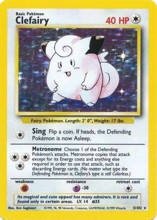 Clefairy 5/102 - Base Set Holofoil-1