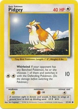 Pidgey 57/102 - Base Set-1