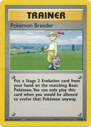 Pokemon Breeder 76/102 - Base Set-1