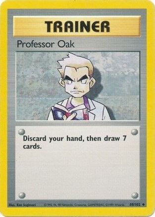 Professor Oak 88/102 - Base Set-1
