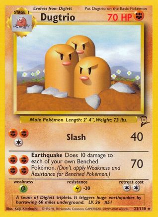 Dugtrio 23/130 - Base Set 2-1