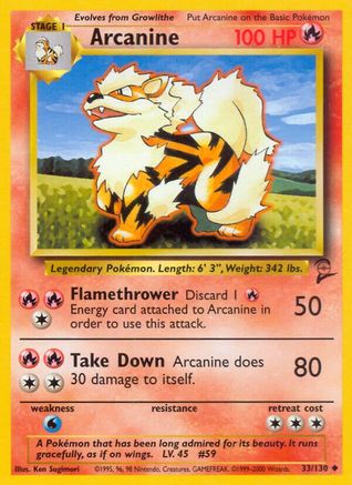 Arcanine 33/130 - Base Set 2-1