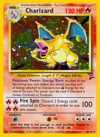 Charizard 4/130 - Base Set 2 Holofoil-1