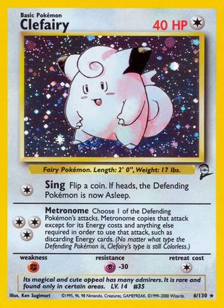 Clefairy 6/130 - Base Set 2 Holofoil-1