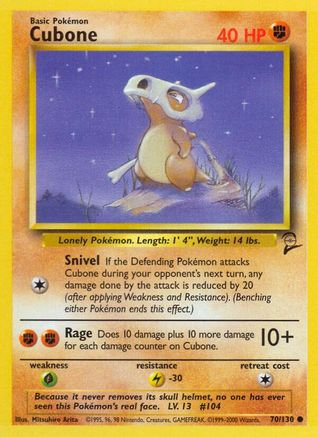 Cubone 70/130 - Base Set 2-1