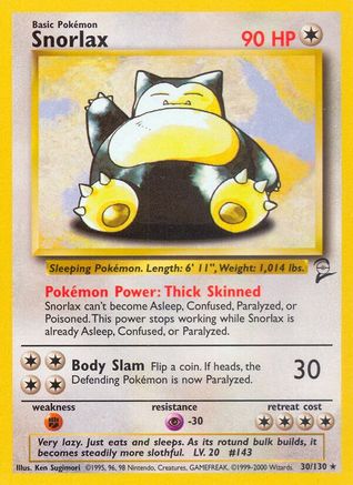 Snorlax 30/130 - Base Set 2-1