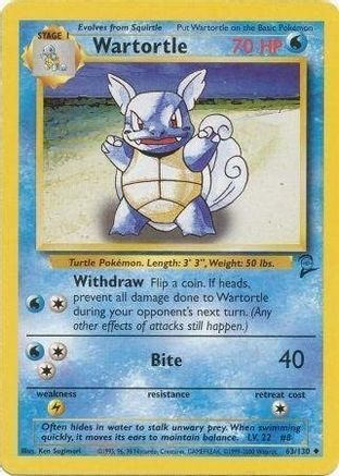 Wartortle 63/130 - Base Set 2-1