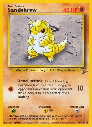 Sandshrew 91/130 - Base Set 2-1