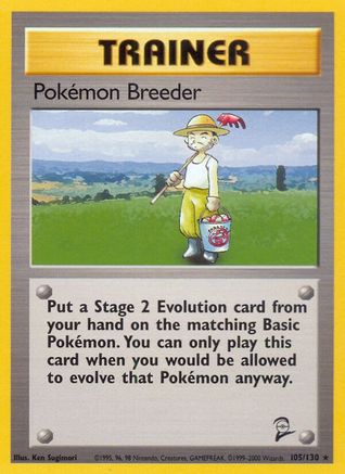 Pokemon Breeder 105/130 - Base Set 2-1