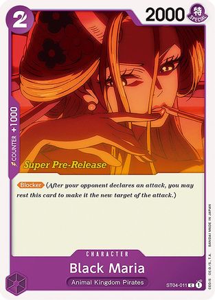 Black Maria (ST04-011) - Super Pre-Release Starter Deck 4: Animal Kingdom Pirates-1