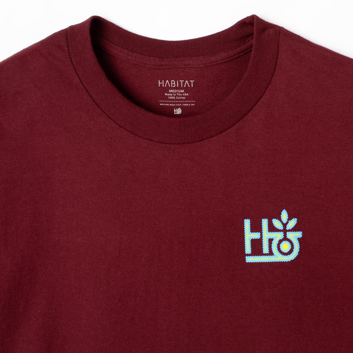 Habitat 'Speed Test' Tee - Maroon-1