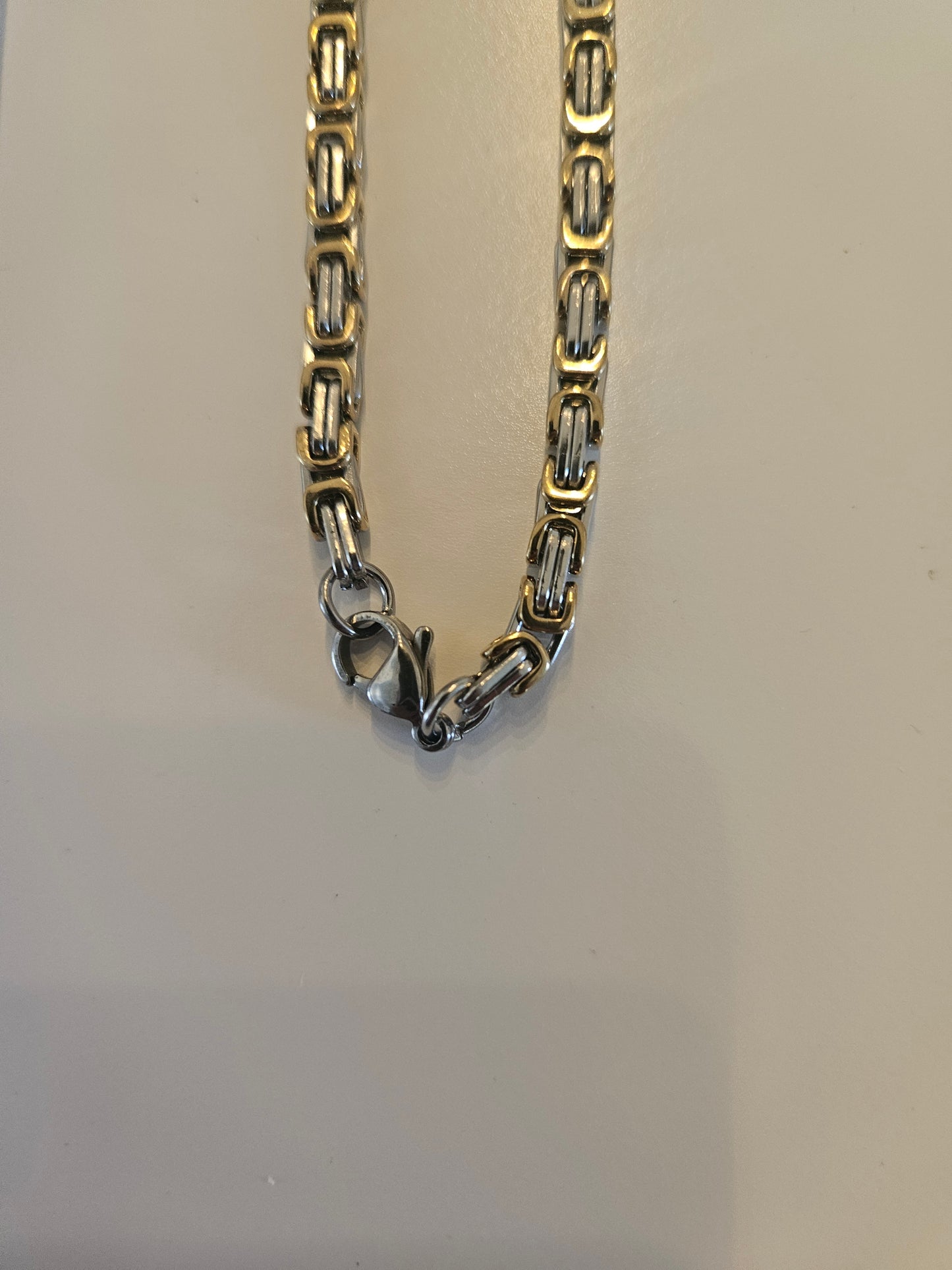 316L Stainless Steel Byzantine Link Chain Necklace