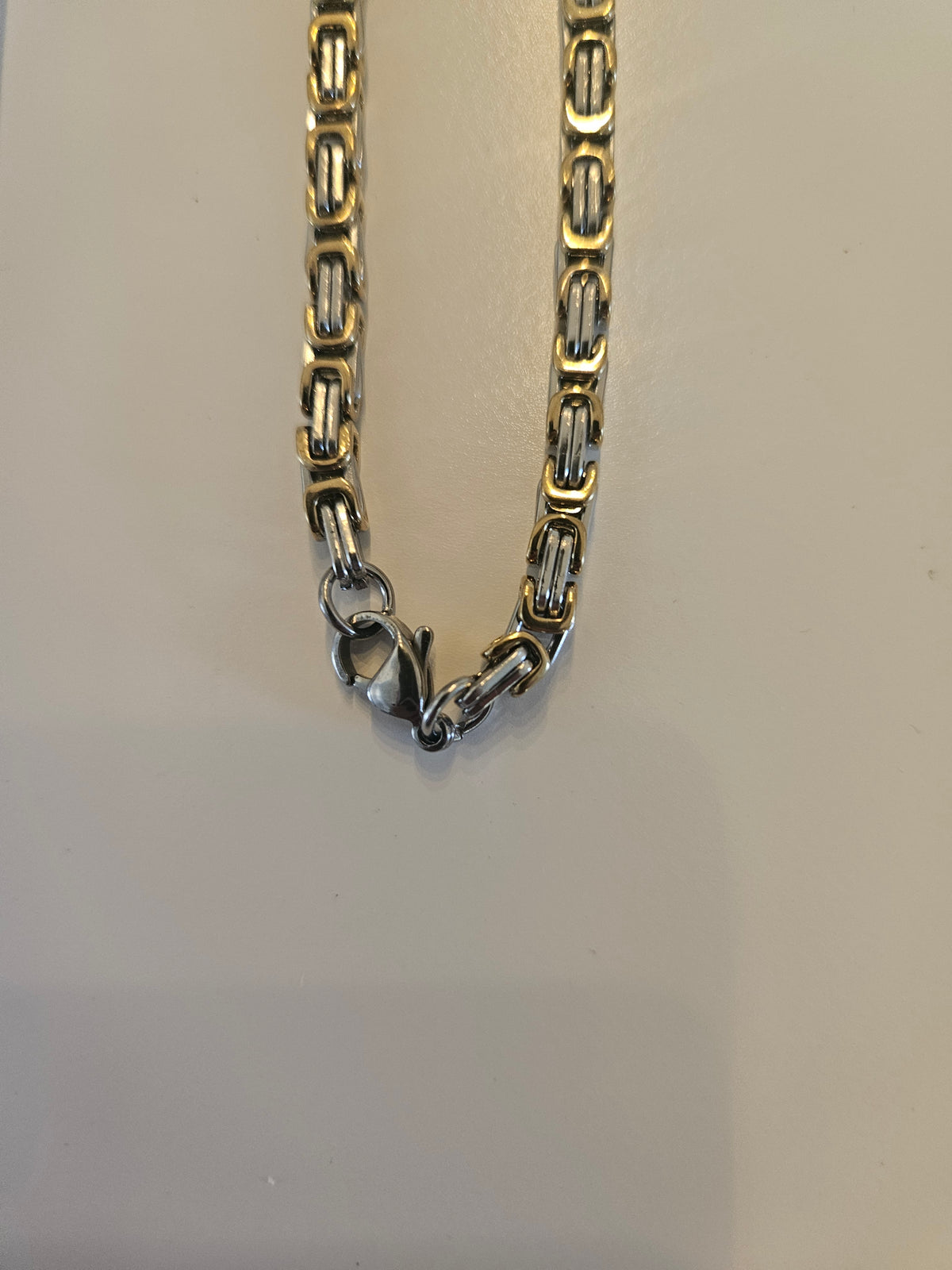316L Stainless Steel Byzantine Link Chain Necklace-3