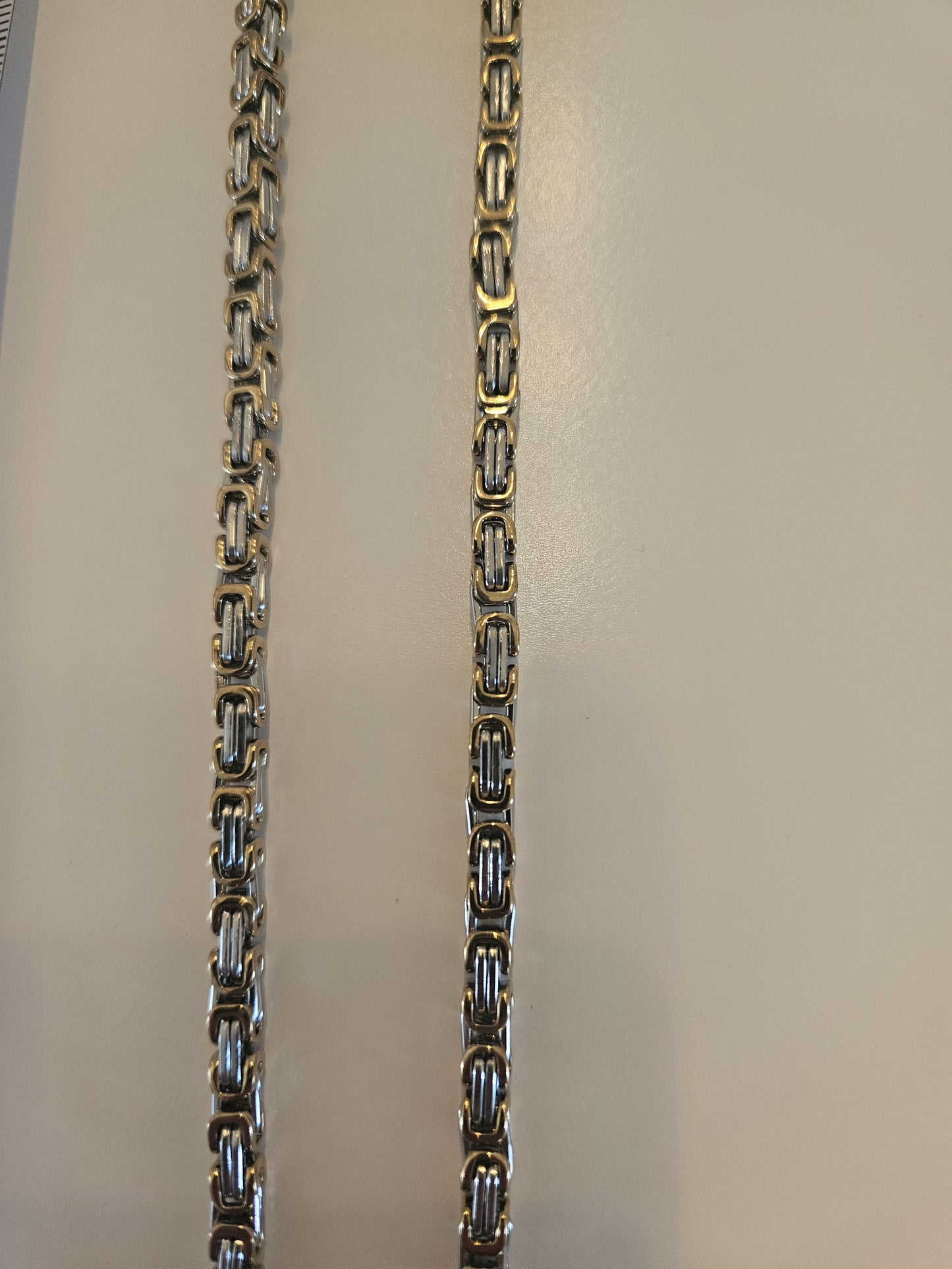316L Stainless Steel Byzantine Link Chain Necklace