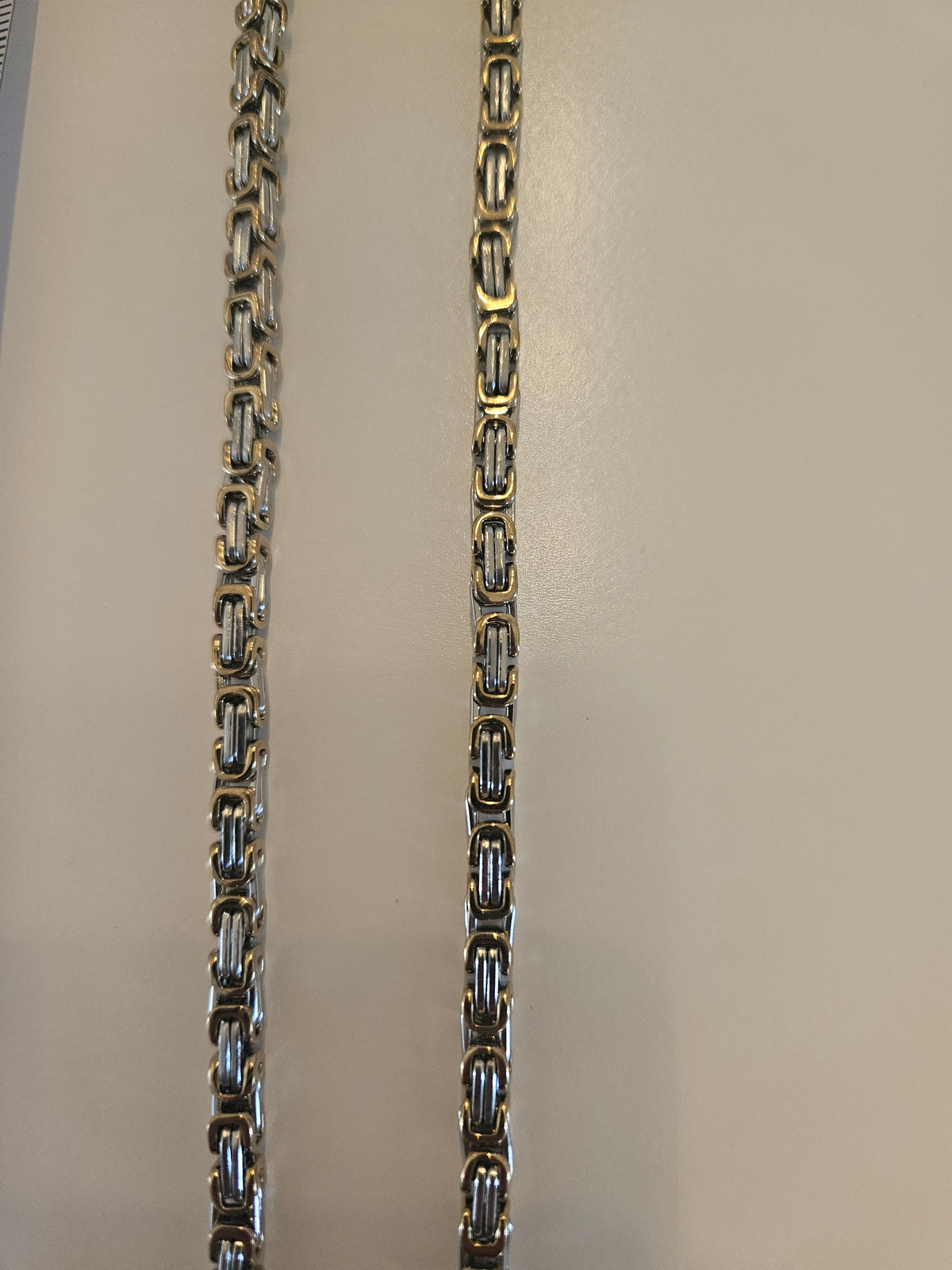 316L Stainless Steel Byzantine Link Chain Necklace-4