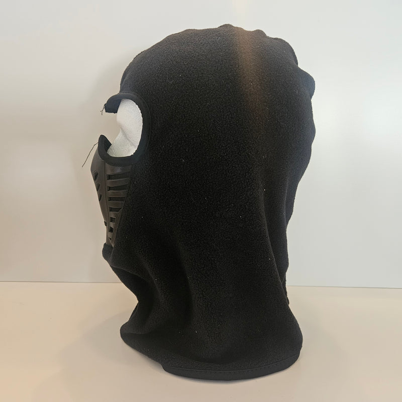 Black Thermal Fleece Full Face Coverage Hood-4