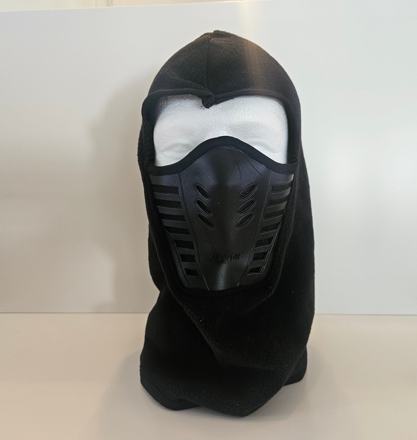 Black Thermal Fleece Full Face Coverage Hood