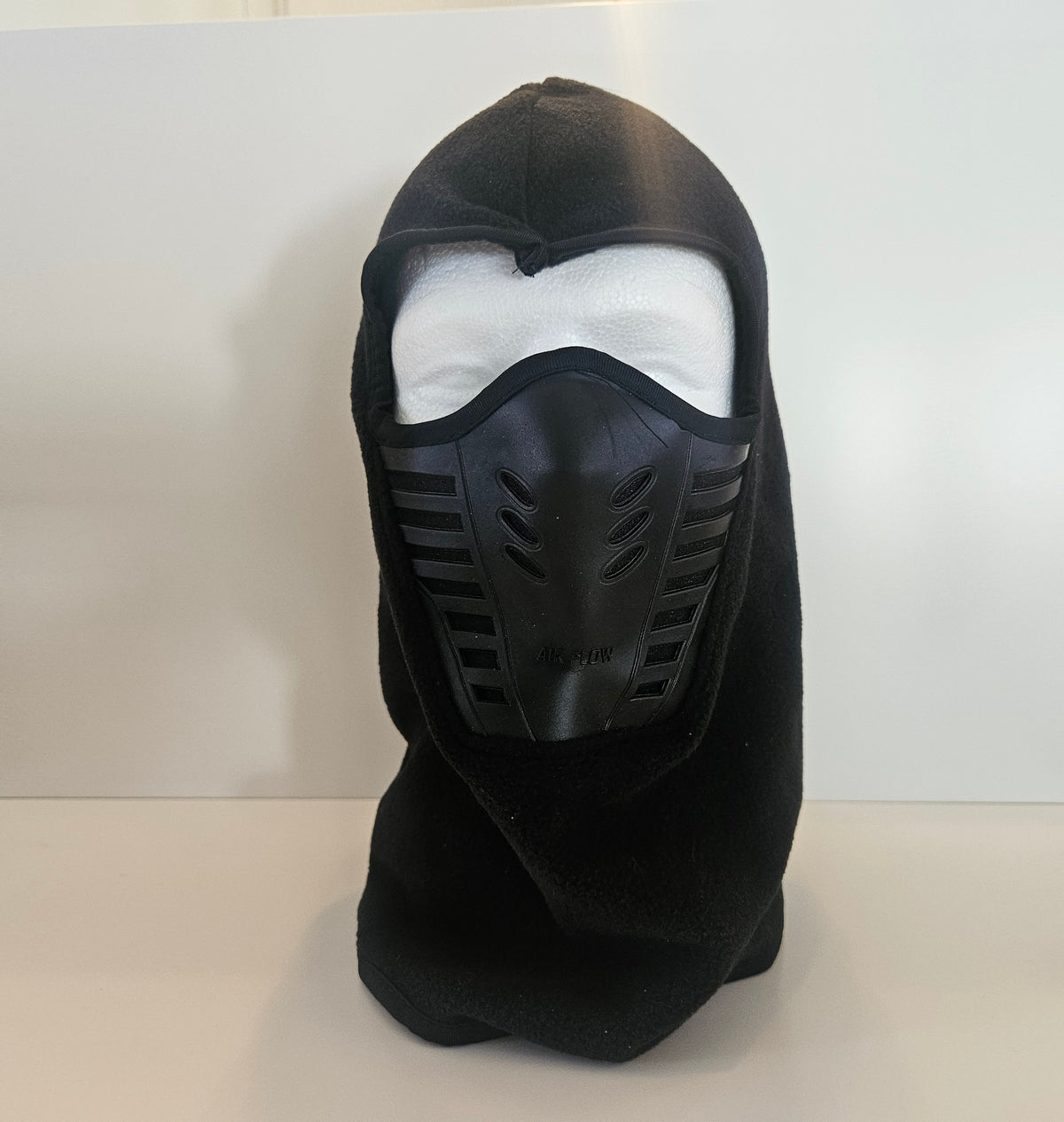 Black Thermal Fleece Full Face Coverage Hood