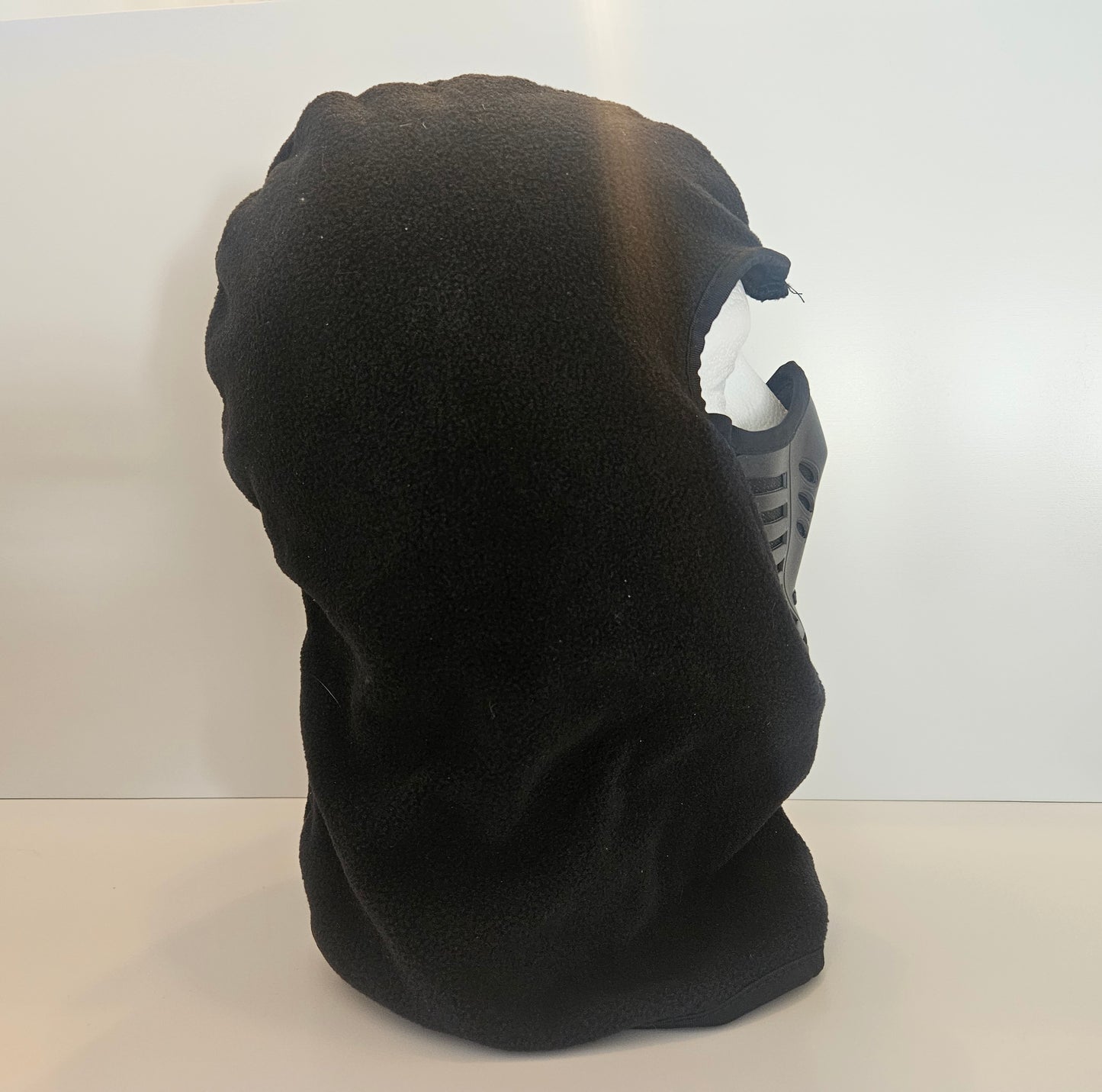 Black Thermal Fleece Full Face Coverage Hood