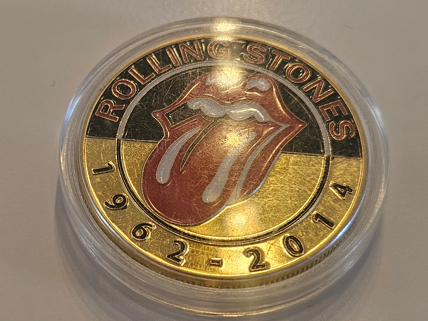 2014 Rolling Stones Gold-Clad and Colorized Commemorative Souvenir Medallion