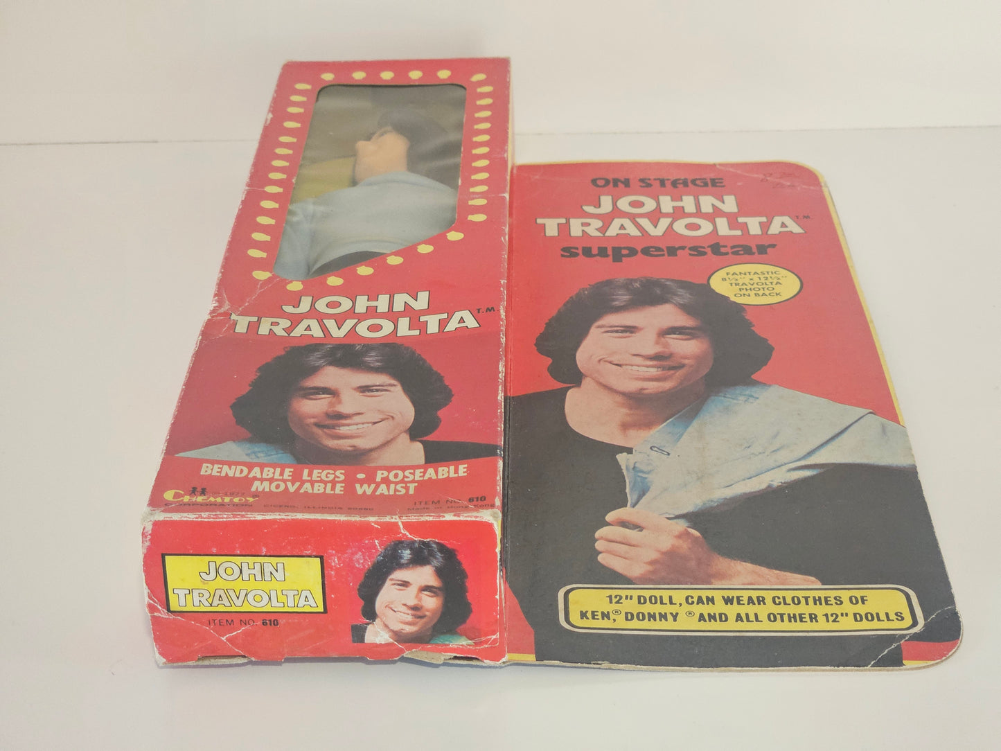 Vintage 1977 Chemtoy John Travolta on Stage Superstar 12" Doll – New in Box