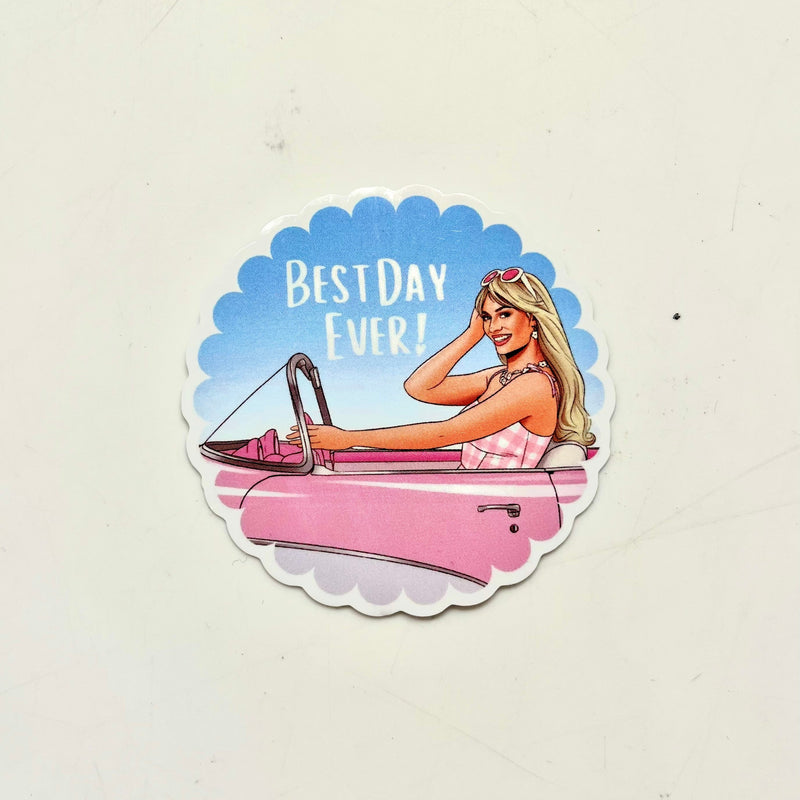 Best Day Ever Barbie Sticker-1