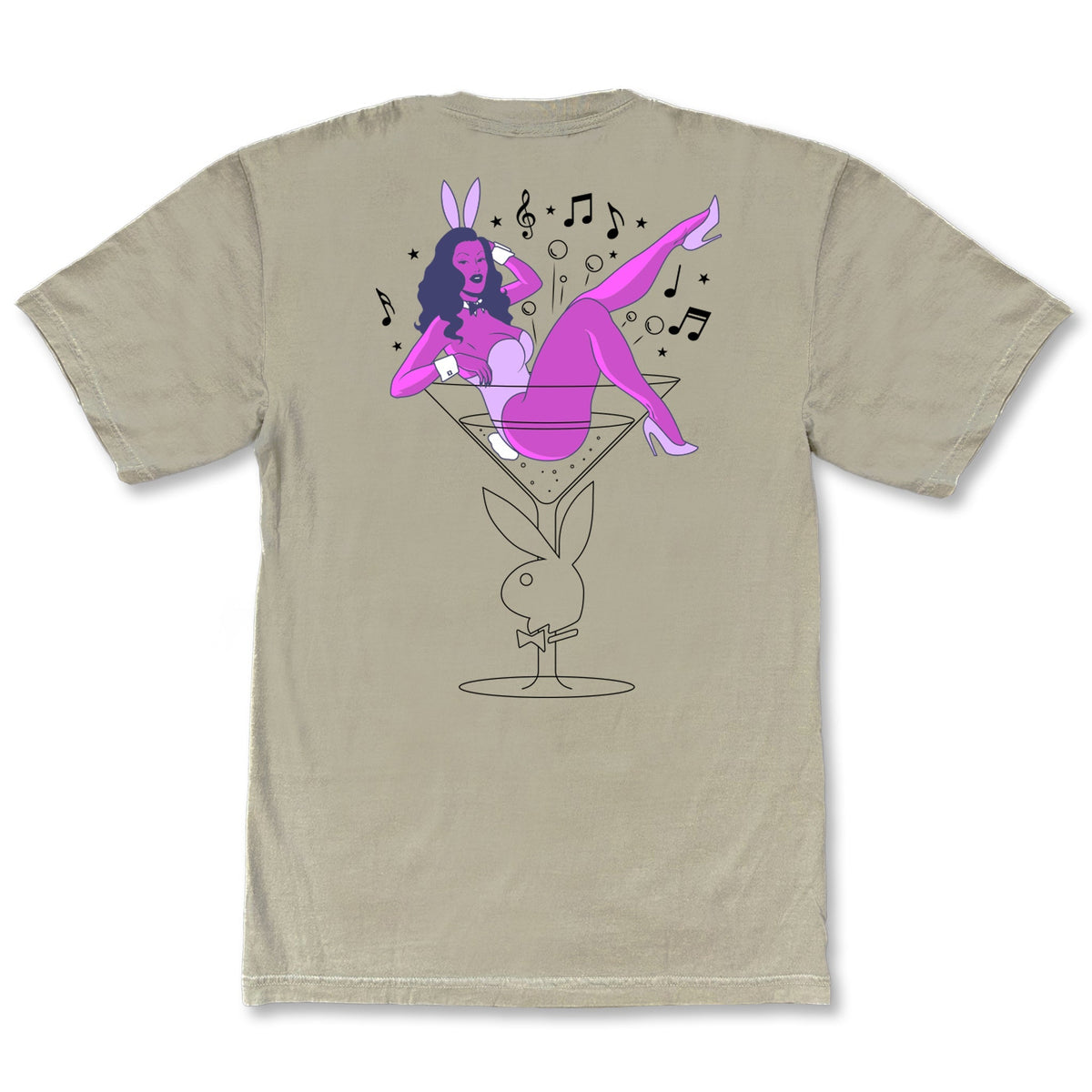 Color Bars X Playboy 'Casino' Tee - Khaki-2