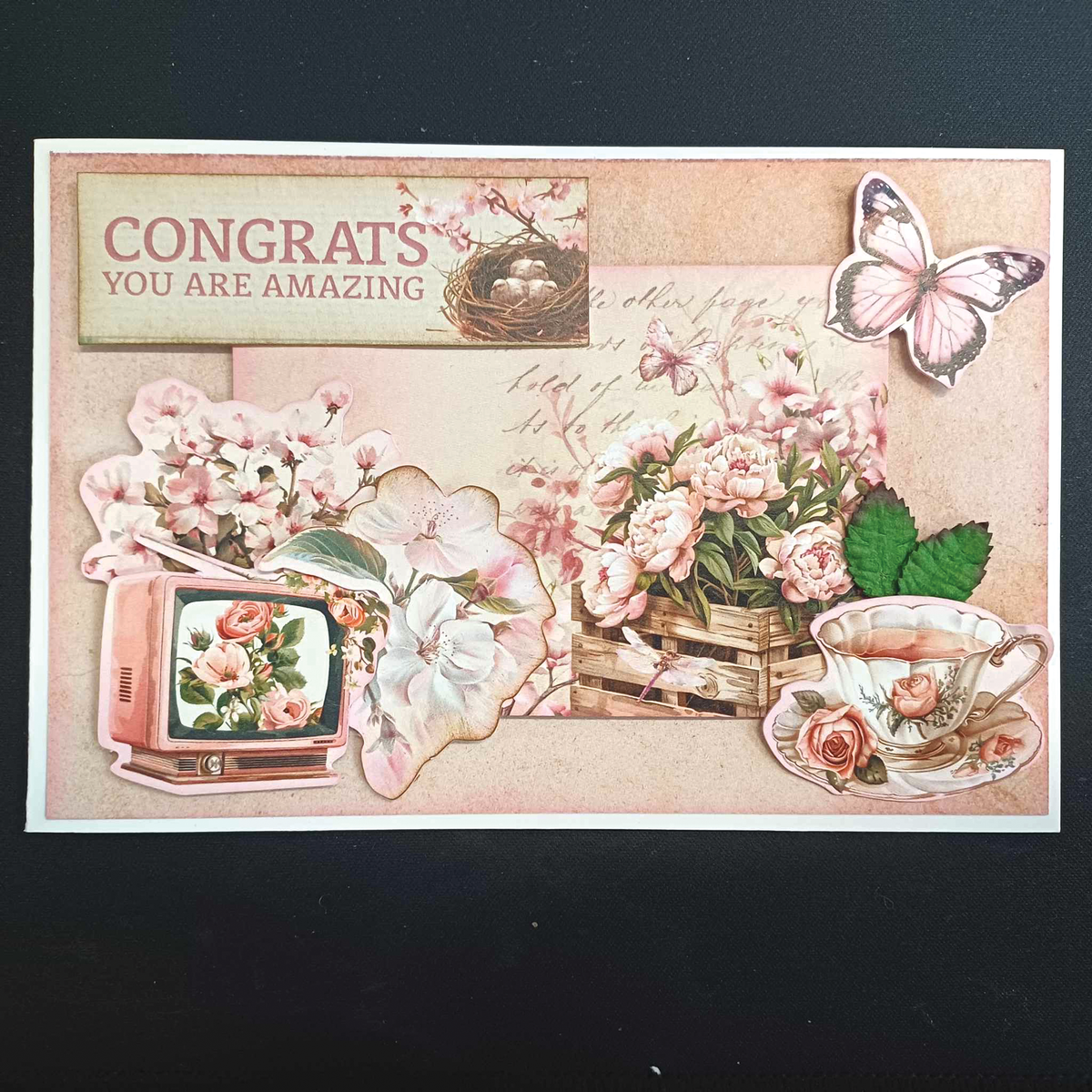 Pochette de 6 cartes 3Quarter Designs Pivoines épanouies 15,2 x 10,2 cm-10