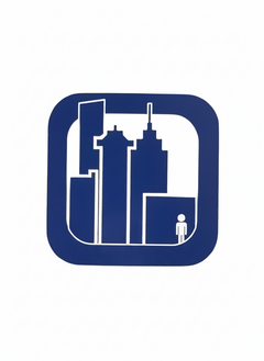411VM 'Skyscraper' Sticker - Blue-1