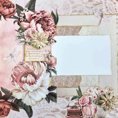 3Quarter Designs Blossoming Peonies 12x12 Design Paper & Diecuts Set-7