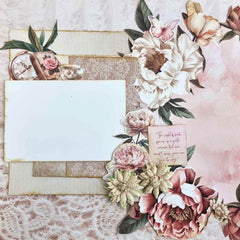 3Quarter Designs Blossoming Peonies 12x12 Design Paper & Diecuts Set-12