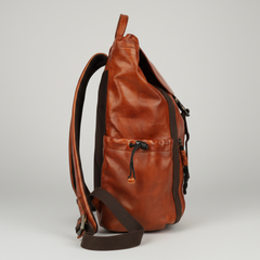 MET Two Adjustable Strap Leather Backpack. Premium Rucksack with Tech Sleeve-7