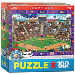 Eurographics Baseball Spot & Find 100-Piece Puzzle - Ages 5+-1