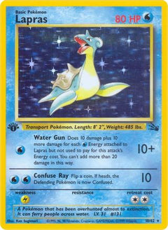 Lapras (10) 10/62 - Fossil 1st Edition Holofoil-1