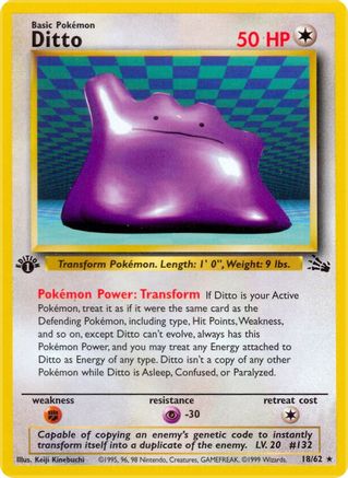 Ditto (18) 18/62 - Fossil 1st Edition-1